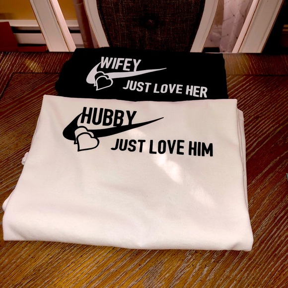 hubby wifey nike shirts